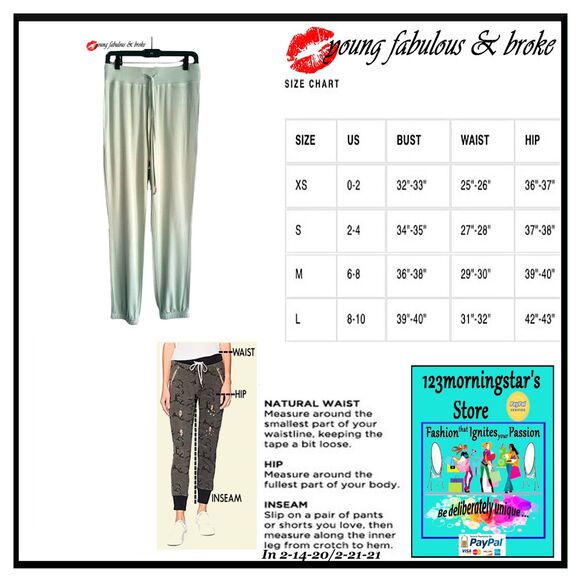 YOUNG FABULOUS & BROKE NEW Skater WEEKENDER Drawstring/Aglets Cuff Hem Jogger M - Picture 12 of 12